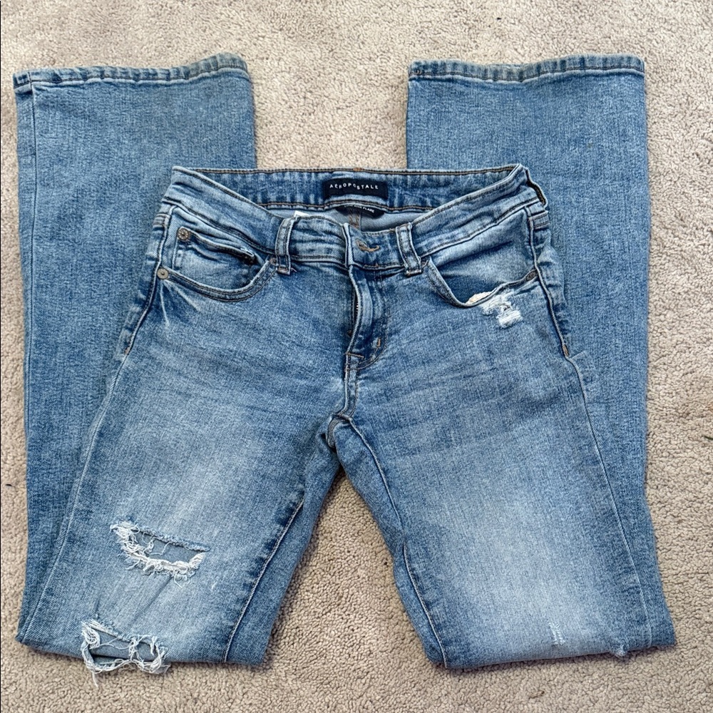 Aeropostale Light Blue Flare Leg Jeans